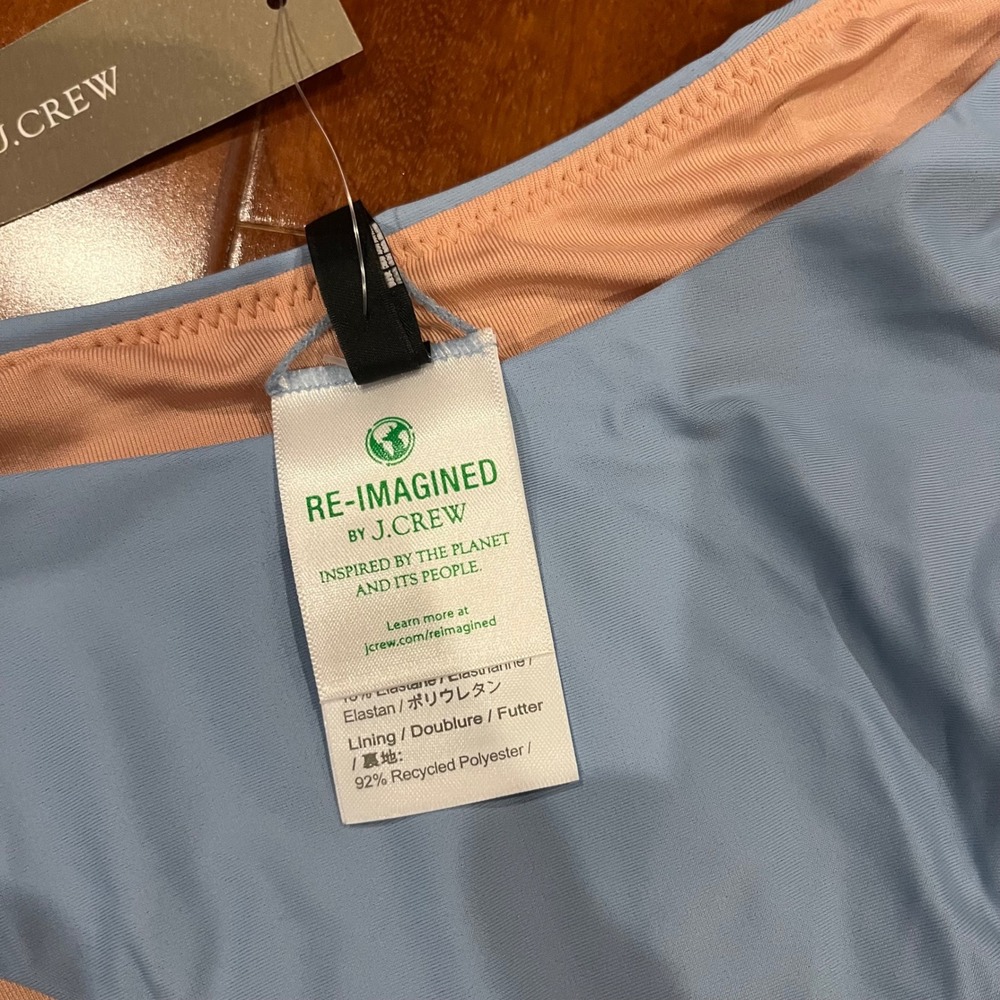 J.Crew Blue Bikini Bottom Swim Solid High Waist Light BC125 New Size M Medium - Picture 5 of 5